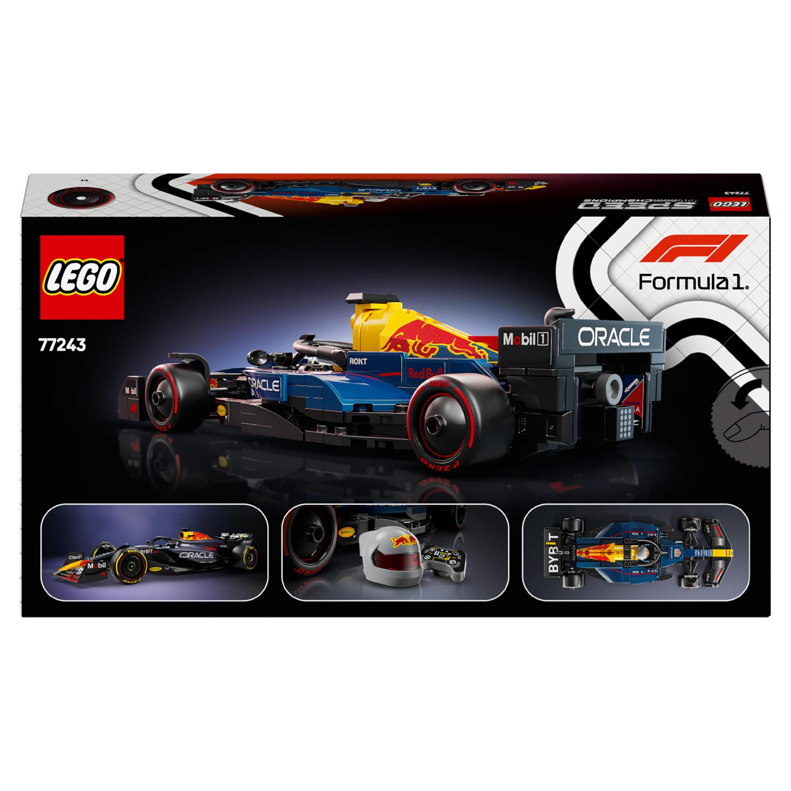 LEGO Speed Champions Oracle Red Bull Racing RB20 F1 Race Car Model with a Collectible Formula 1 Driver Minifigure - Display Set for Adult Motorsport & Racing Fans 77243