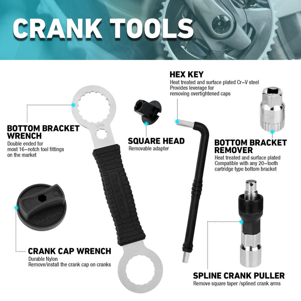 DURATECH 41-Piece Professional Bicycle Repair Set, Bicycle Repair Kit with Tool Box, Bike Tool Kit, Home Multi-Purpose Repair Kit, Suitable for