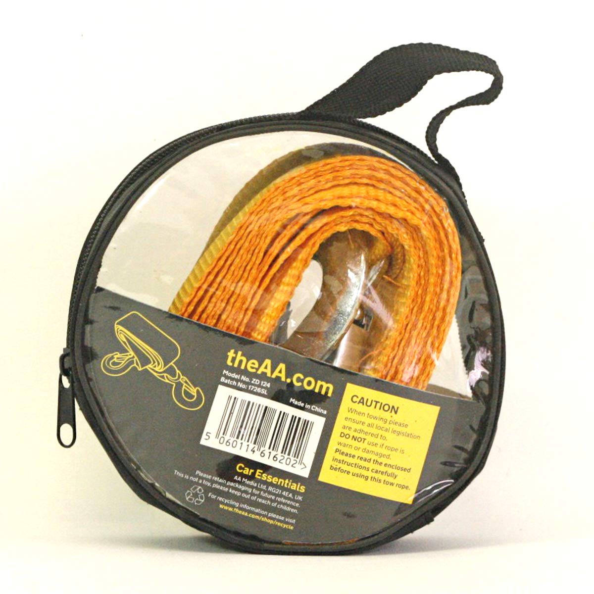 AA 2T 3.5 m Tow Rope AA6189 – Yellow Strap-Style Towing Belt for Car Breakdowns Other Vehicles up to 2 Tonnes