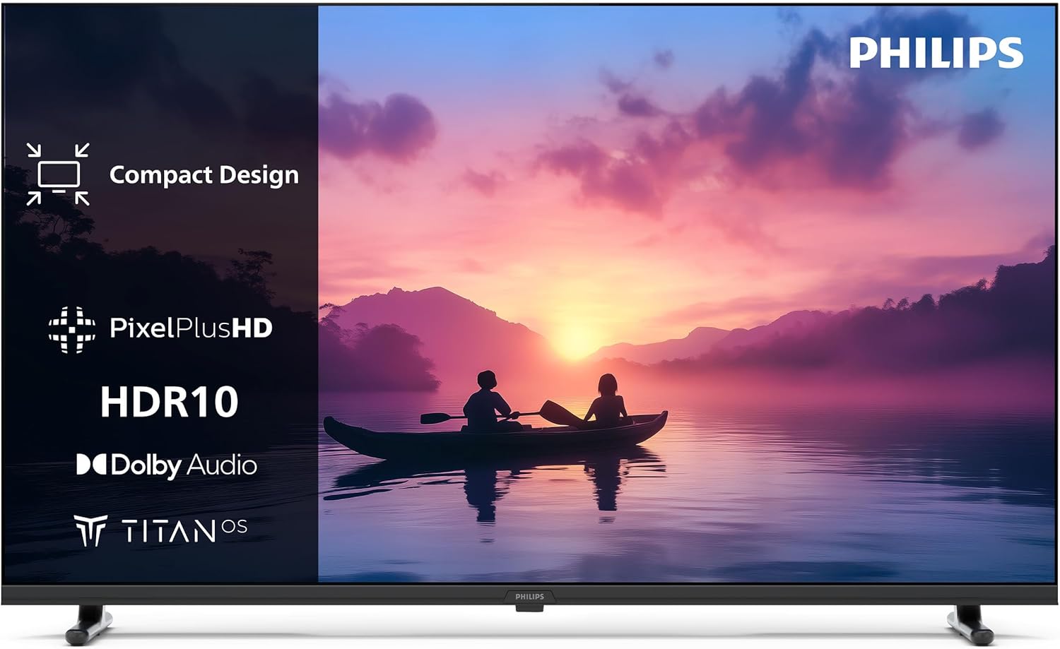 Philips 40PFS6000 2K HD LED Smart TV - 40 Inch Display with Pixel Plus, Titan OS Platform and Dolby Digital Sound, Works with Alexa and Google Voice Assistant