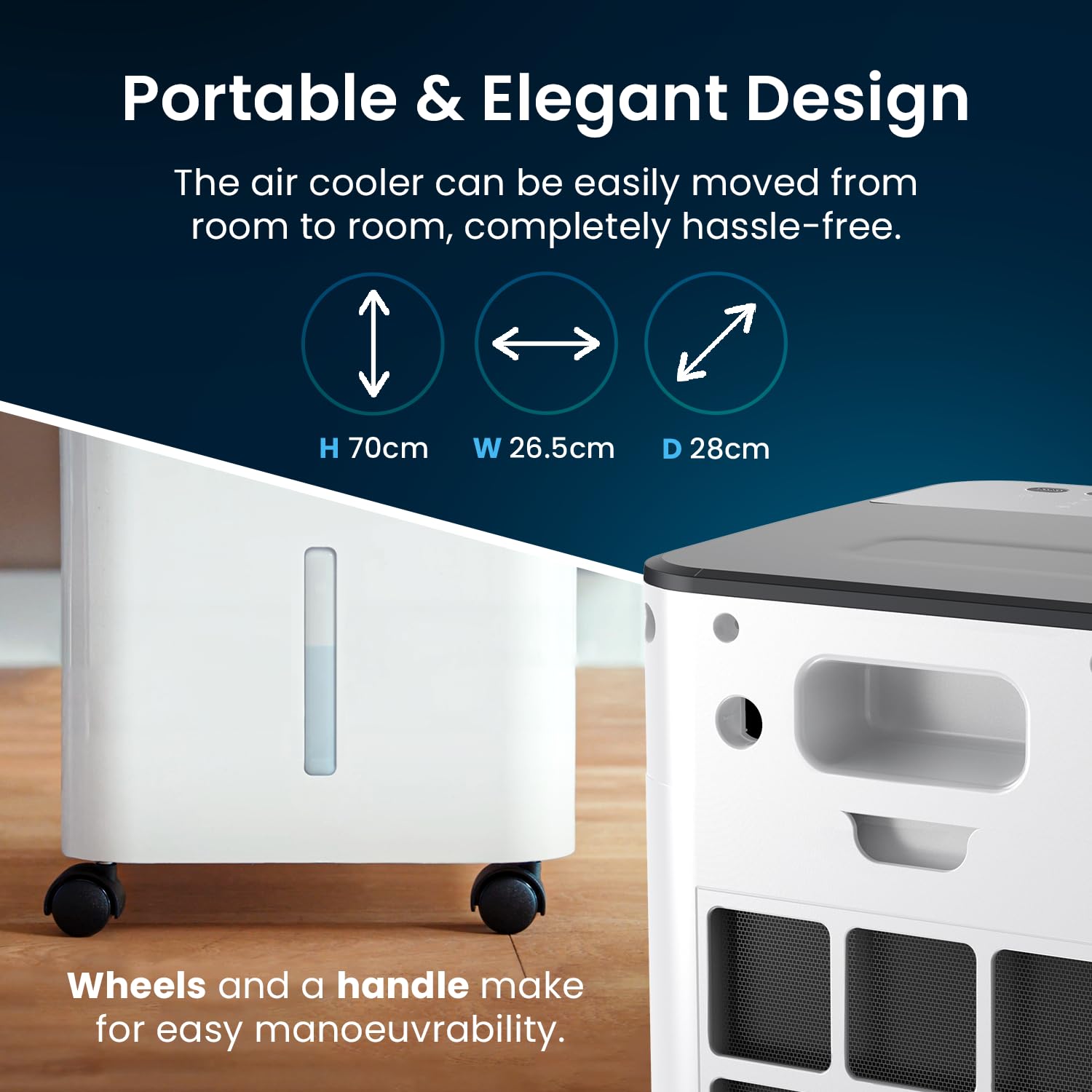 Pro Breeze 4-in-1 Air Cooler with 10 Litre Capacity, Remote Control, 3 Fan Speeds & LED Display. Powerful Evaporative Air Cooler with Built-in 7.5 Hour Timer & Automatic Oscillation for Home & Office