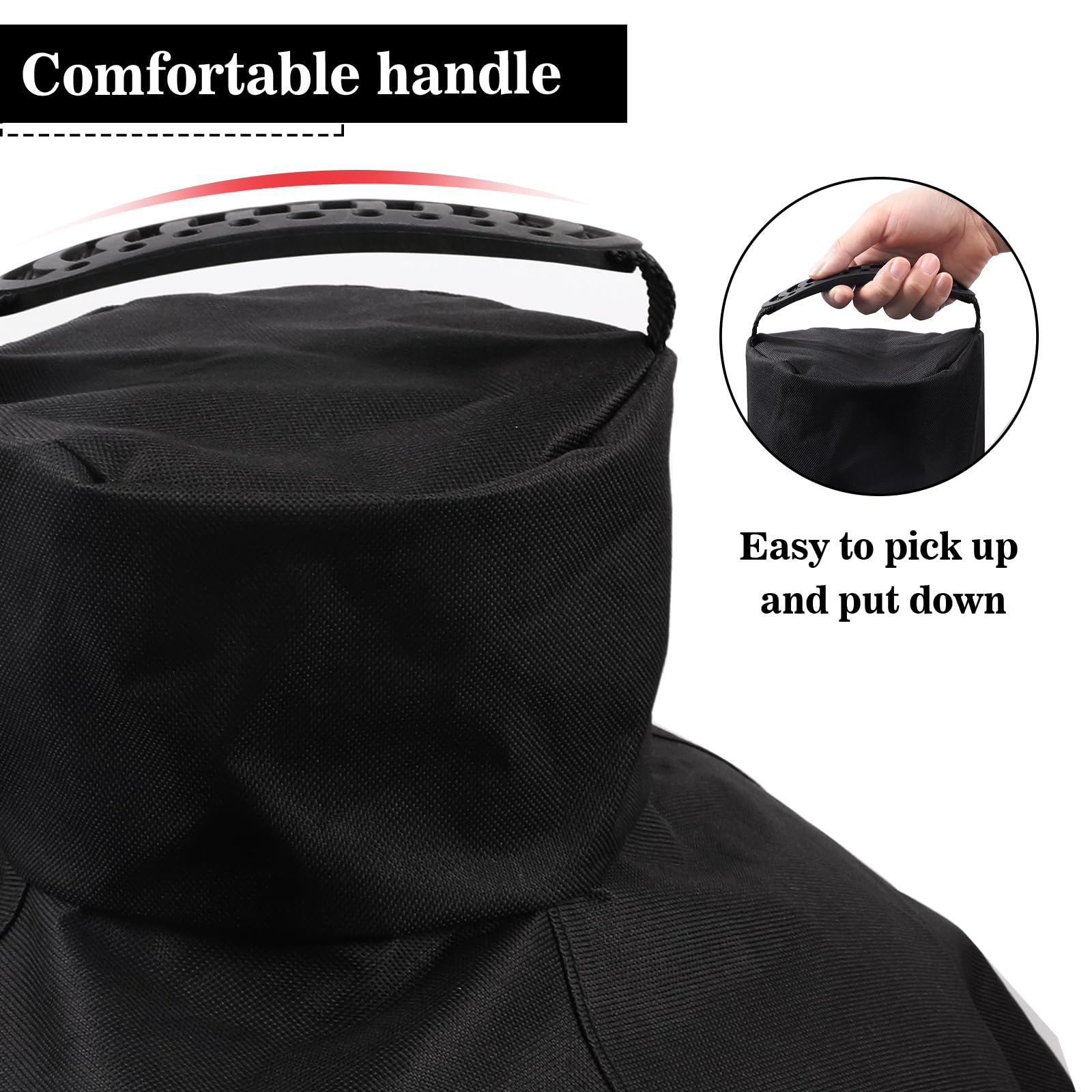 Grill Cover, 22 Inch BBQ Cover Fit Kamado Joe Junior Grill, Waterproof Outdoor Grill Covers for Minimax & Small Big Green Egg Accessories