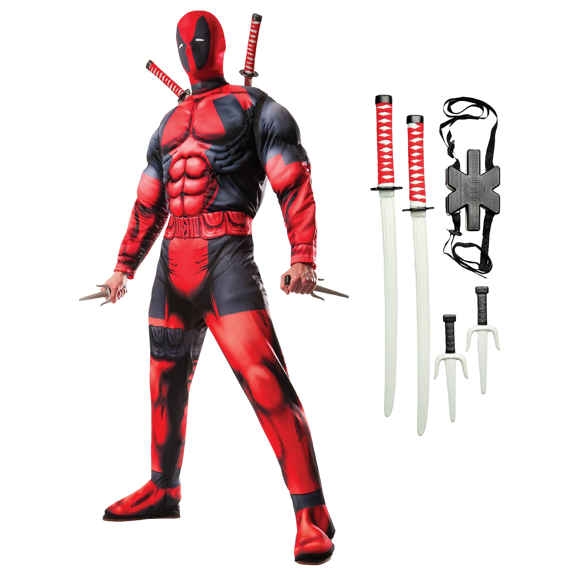 Rubies Official Marvel Deadpool Deluxe, Adult Costume Halloween