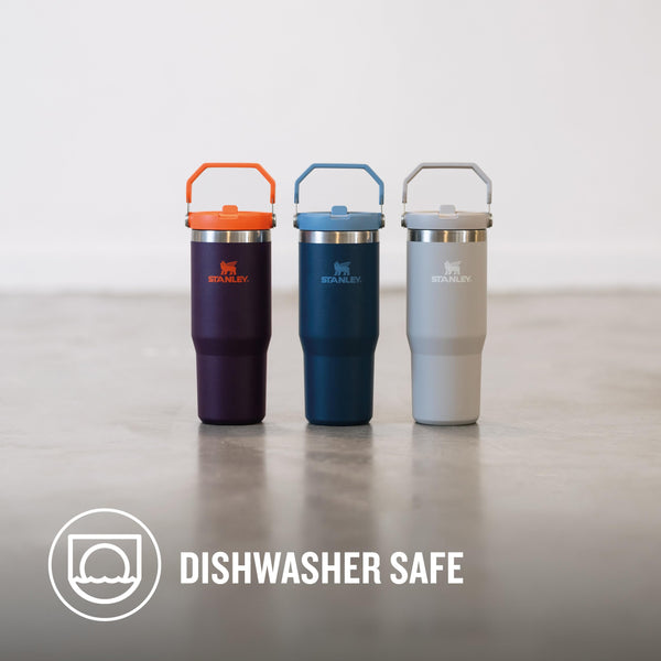 Stanley Flip Straw Tumbler 1.0 Water Bottle With Straw 0.89L - Keeps Cold For 12+ Hours - Easy To Carry - Dishwasher Safe - Stainless Steel Thermal Flask - BPA-Free Travel Mug - Navy