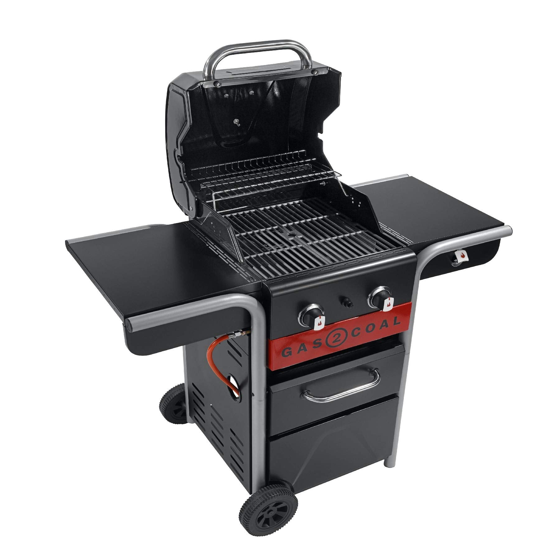 Char-Broil Gas2Coal 440 Hybrid Grill Gas Barbecue, Black
