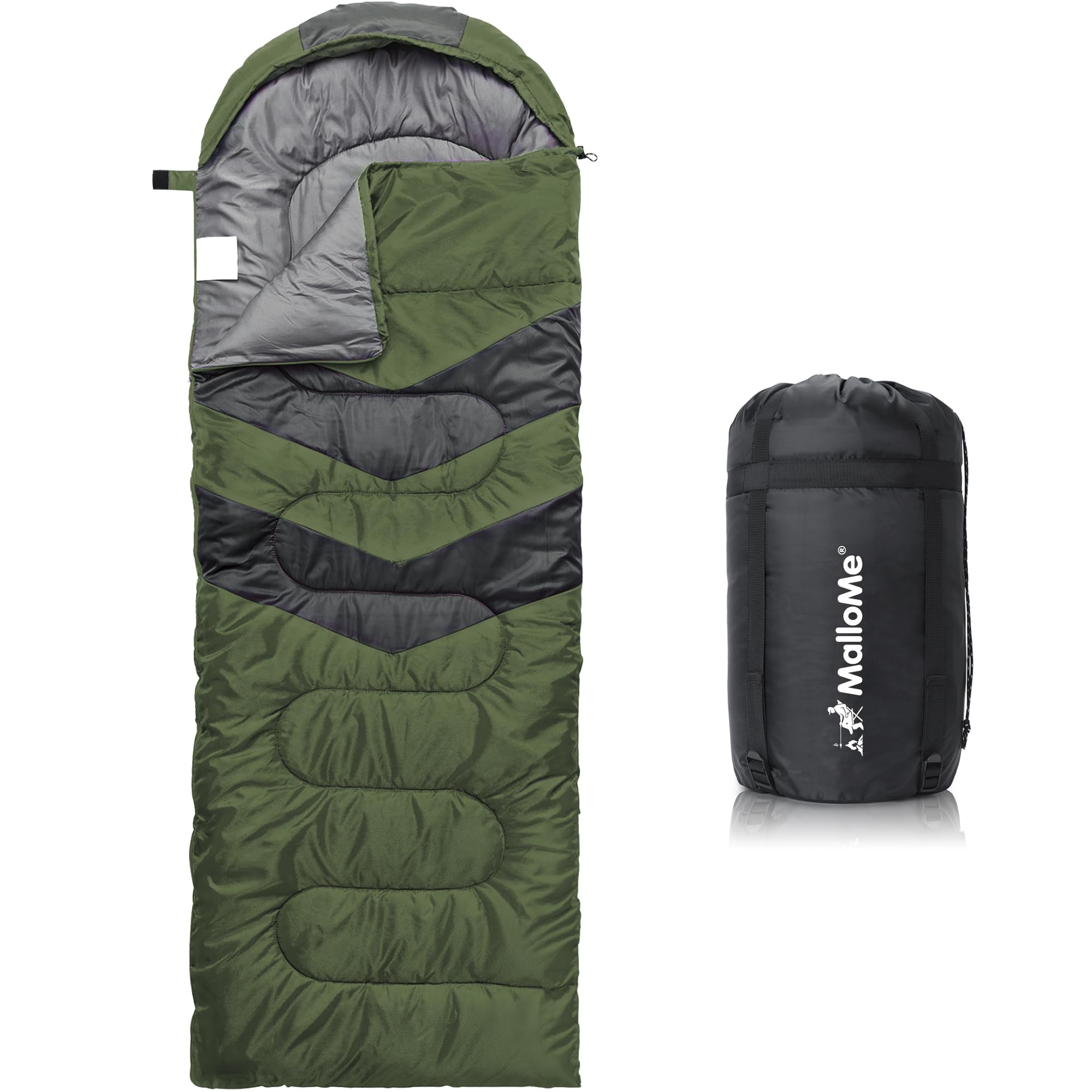MalloMe Sleeping Bags for Adults & Kids Sleeping Bag 3-4 Season - Ultralight Backpacking Sleeping Bag Cold Weather & Warm, Lightweight Compact, Single Adult Girls Boys Winter Sleep Camping Accessories