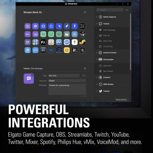 Elgato Stream Deck XL – Advanced Studio Controller, 32 macro keys, trigger actions in apps and software like OBS, Twitch, YouTube and more, works with Mac and PC