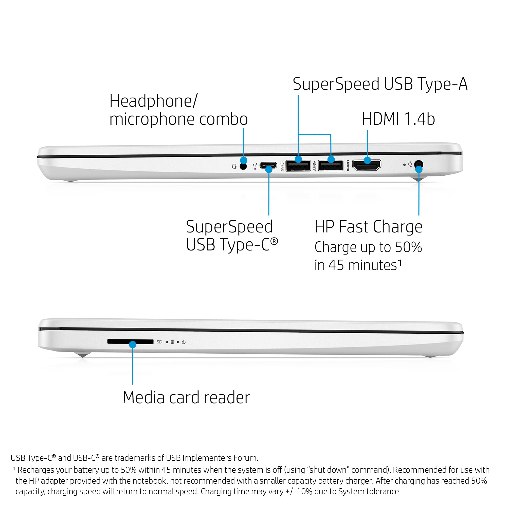 HP Stream 14" Laptop, Intel N4120 Processor, 4 GB RAM, 64 GB eMMC, Intel UHD Graphics, HD Display, Dual Speakers, Microsoft 365 Personal 12 month included, Win 11, Jet Black, 14s-dq0000sa