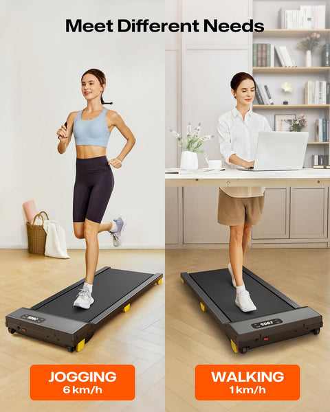 Walking Treadmills for Home, Compact Walking Pad with 38x90cm Running Area, Shock Absorption, Remote Control and LED Display