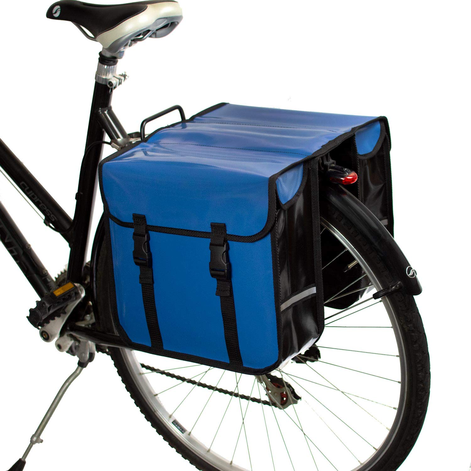 BikyBag Classic CW - Waterproof Bicycle Double Pannier Bag Bicycle Cycle Bike Shopping (Blue)