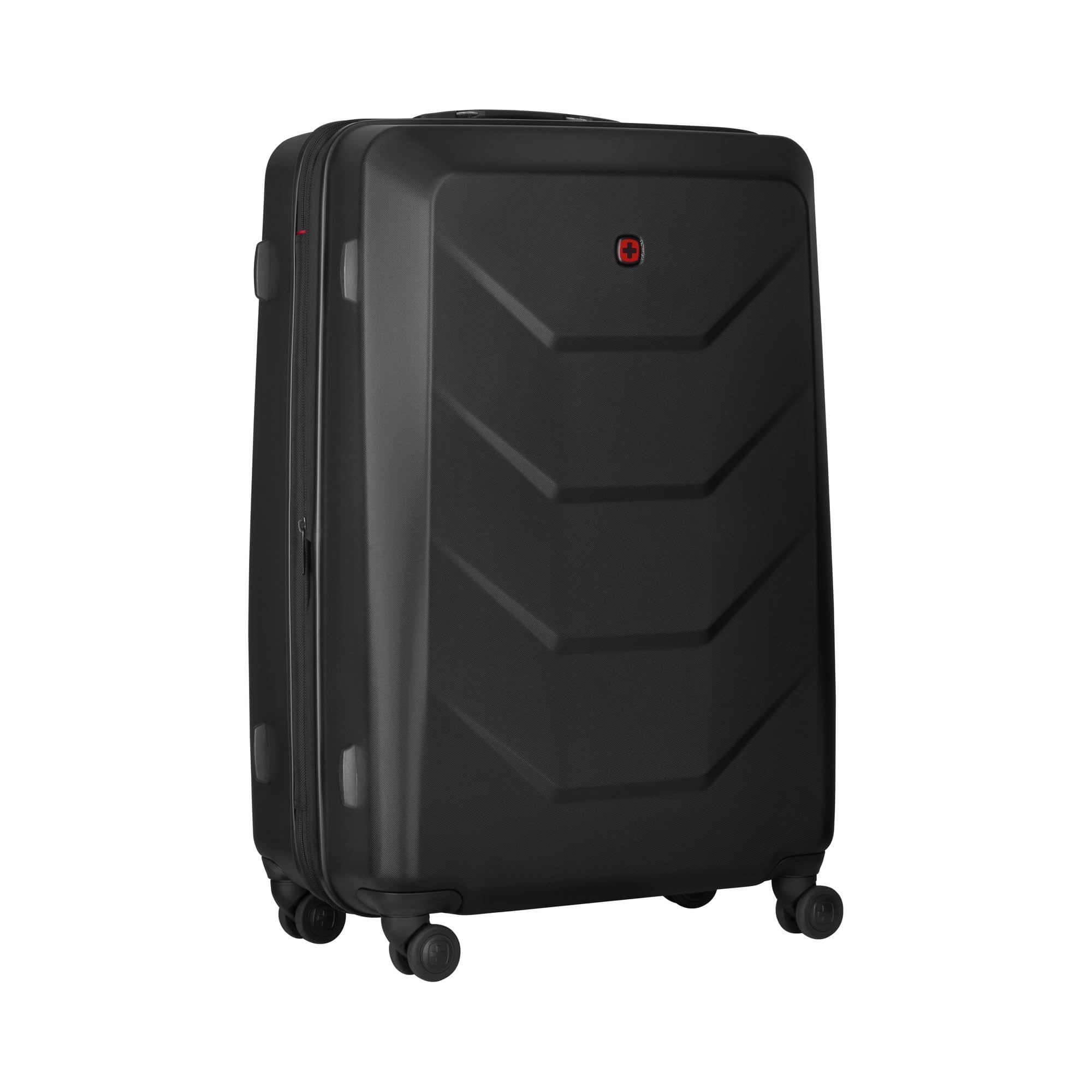 Wenger Prymo Medium hardside case with 4 Wheels, mid-Sized, 59 (67) L, Hardshell, Security Lock, for Men and Women, Travel or Vacation, Black, 612537