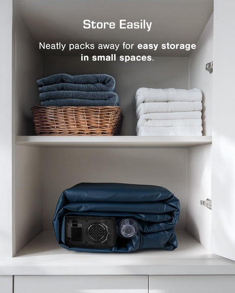 Active Era Premium Single Inflatable Mattress | Airbed for Home with Built-In Pump | 3 Min Self Inflating Blow Up Bed | Flocked Surface & Puncture Resistant Air Bed for Guests & Camping 187x99x53cm