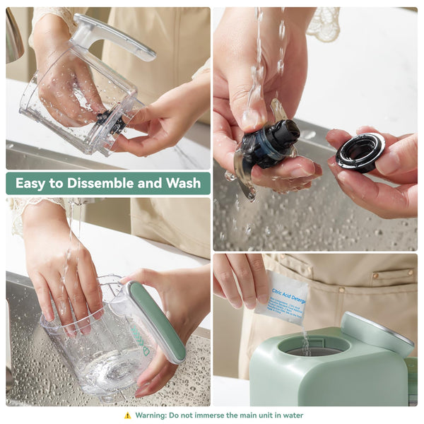 Chefhandy Baby Food Maker, 5 in 1 Baby Food Processor with Stainless Steel Steam Basket, Food Puree Maker with Steamer, Blender, Bottle Warmer Function, Auto Cooking & Grinding, Touchscreen (Green)