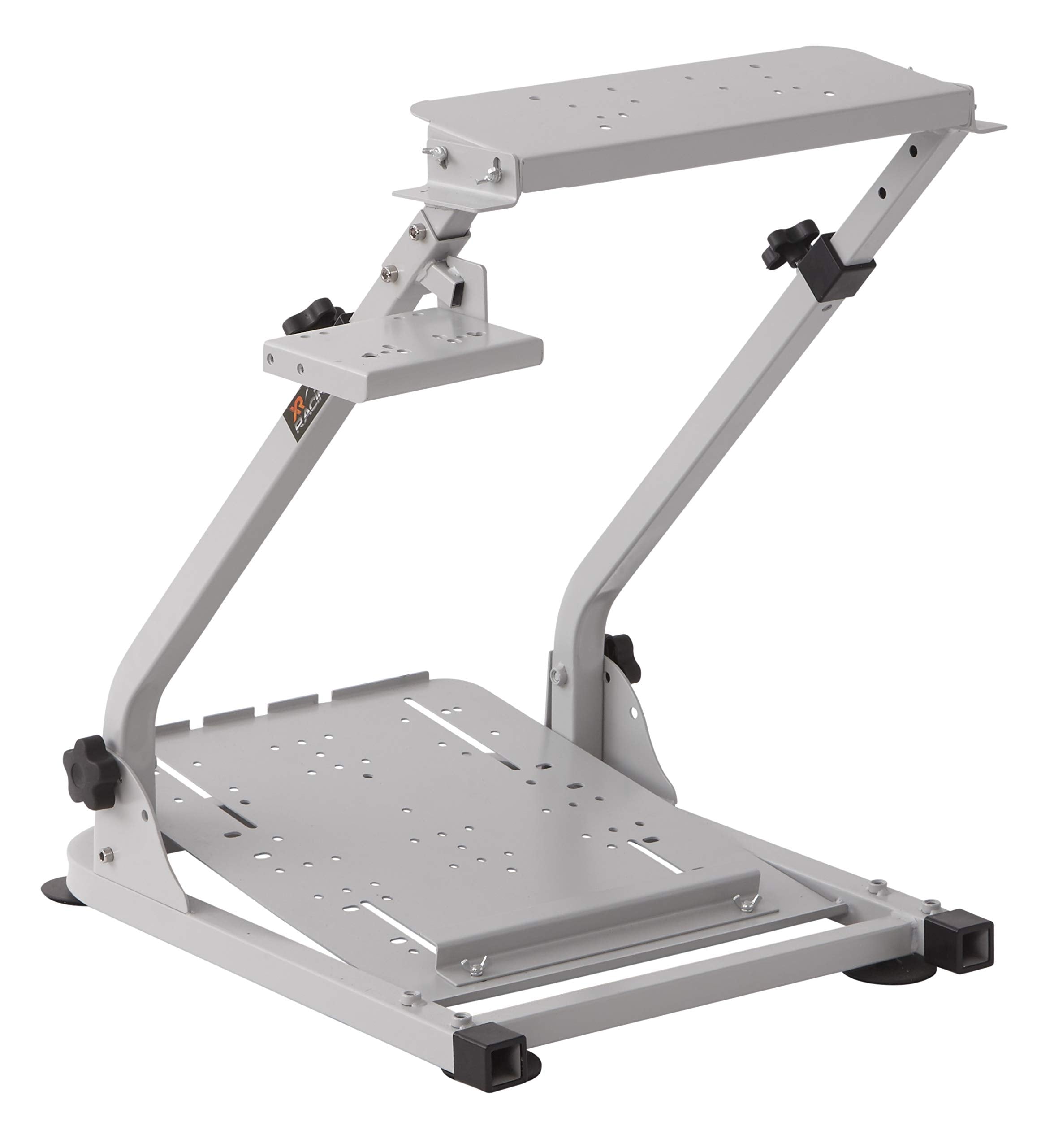 X-Rocker Steering Wheel Stand, Foldable Racing Wheel Stand with Seat Fixing Rod, Adjustable Height, Adjustable Angle, Suitable for Logitech, XBOX, Madcatz, Playstation, Racing Wheel Stand - Black