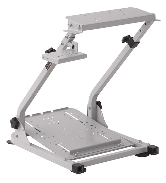 X-Rocker Steering Wheel Stand, Foldable Racing Wheel Stand with Seat Fixing Rod, Adjustable Height, Adjustable Angle, Suitable for Logitech, XBOX, Madcatz, Playstation, Racing Wheel Stand - Black