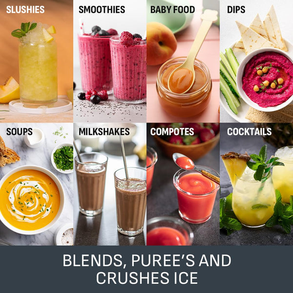 Tefal PerfectMix+ High-Speed Blender, 2L Lightweight Tritan Jar, Durable Titanium Powelix Blades, 1200W, Powerful Blending, Smoothie, Soup, Auto Clean Program, Dishwasher-Safe Parts, Black, BL88A840