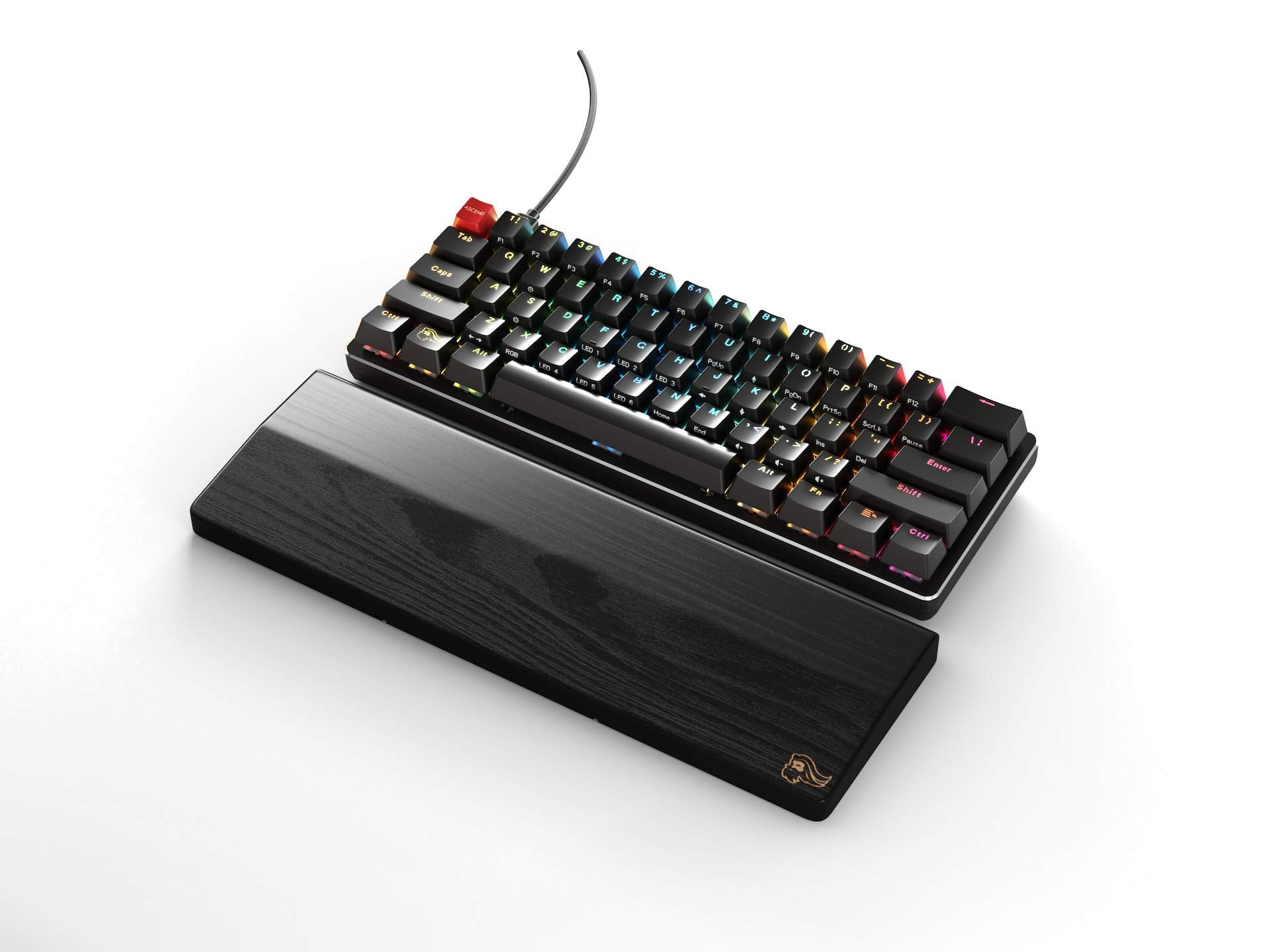 Glorious Gaming GMMK Compact 60%, Barebones (Frame Only) - Mechanical Gaming Keyboard, Per Key RGB, Hotswap & Customisable, International/ISO Layout - Black