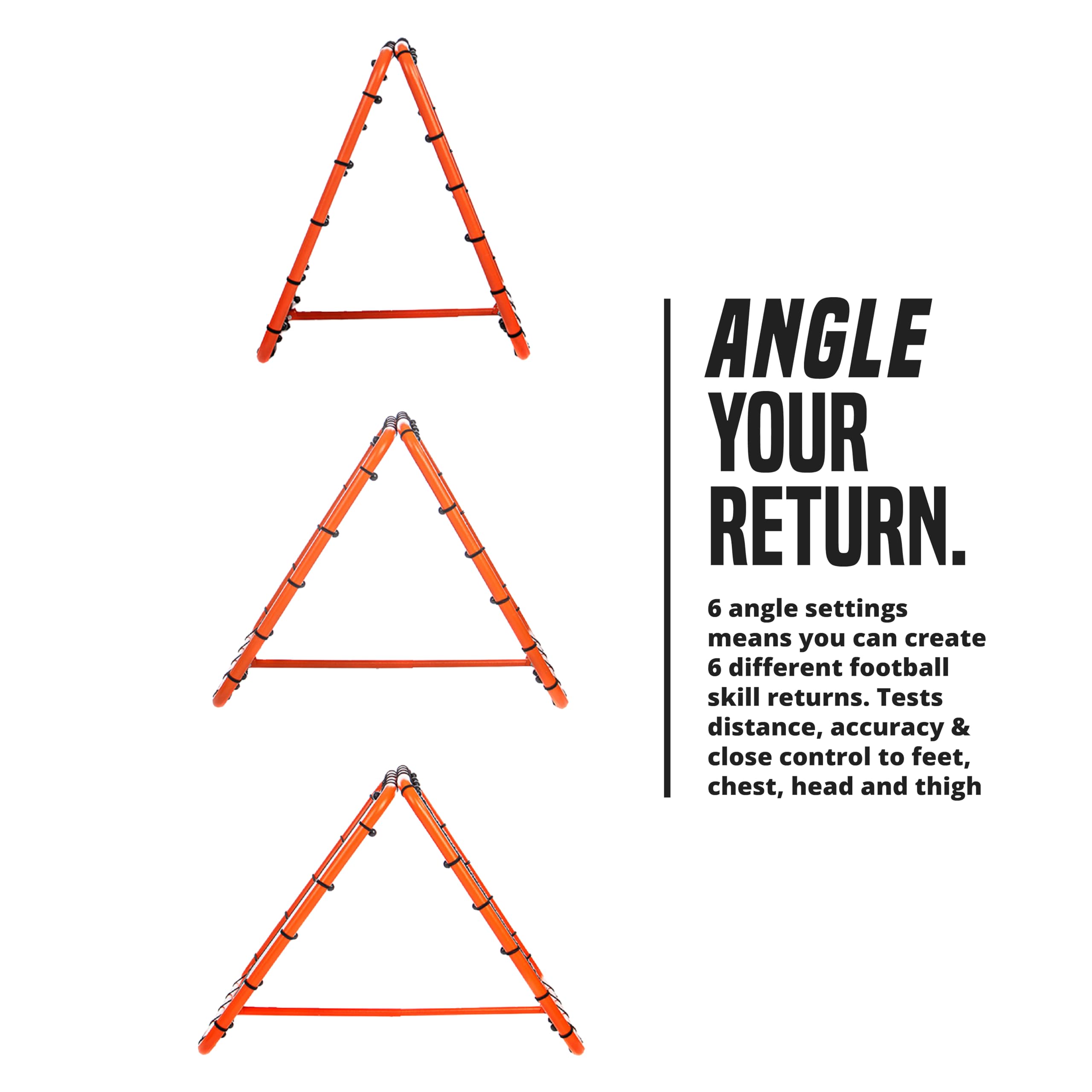 FLICK Dual Speed Rebounder - Soccer/Football Adjustable Double-Sided Rebounder - Soccer Training Equipment ? Portable Goalkeeper Precision Training