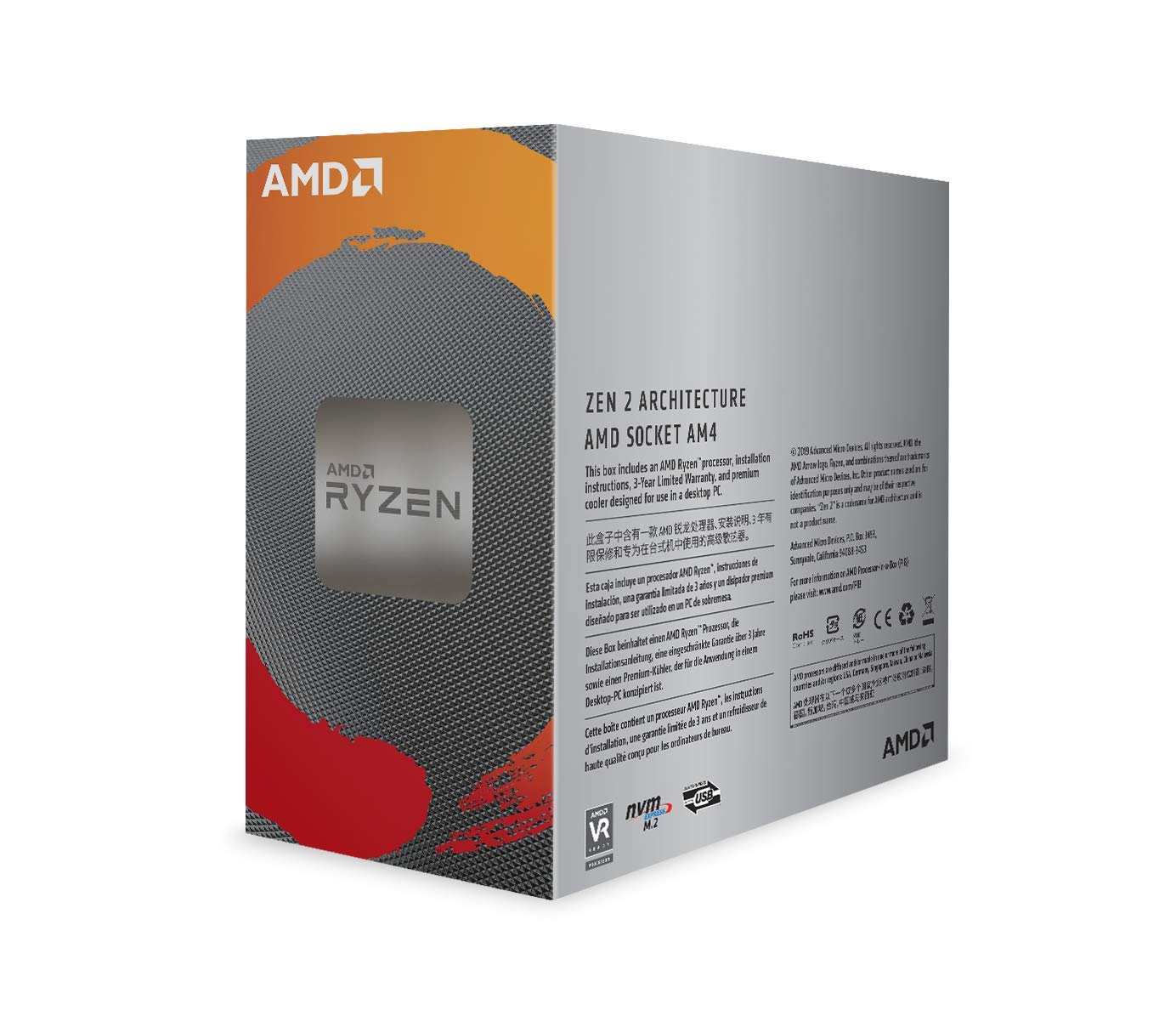 AMD Ryzensets 3 3200G processor (Radeon Vega 8 integrated GPU, 4 cores/4 threads, 65W TDP, AM4 socket, 6MB Cache, up to 4.0 Ghz max boost frequency , wraith stealth cooler)