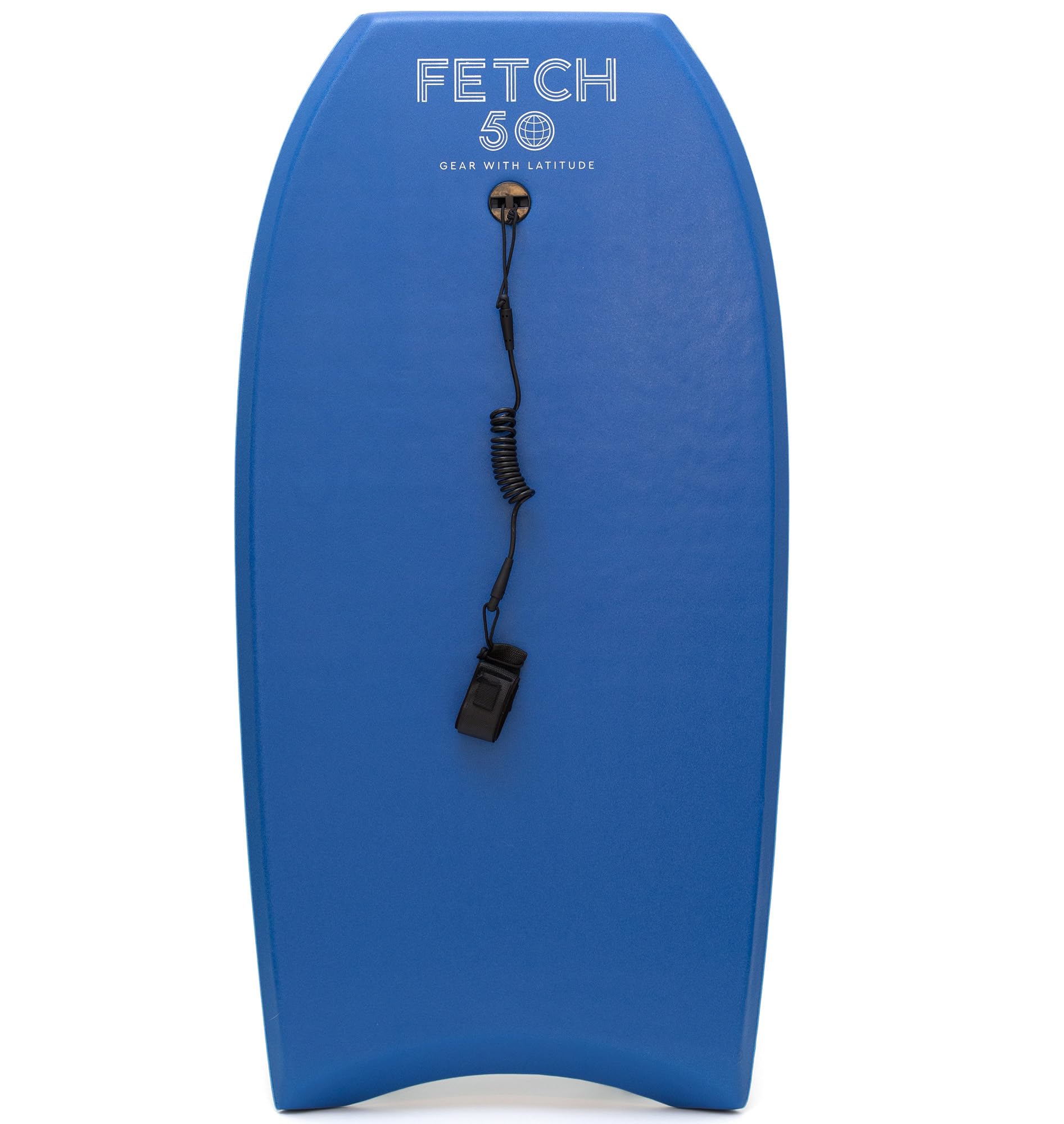 Fetch 50 44 Inch Bodyboard for Adults, Performance Body Board with Stringer and Coiled Leash, Beginner to Intermediate