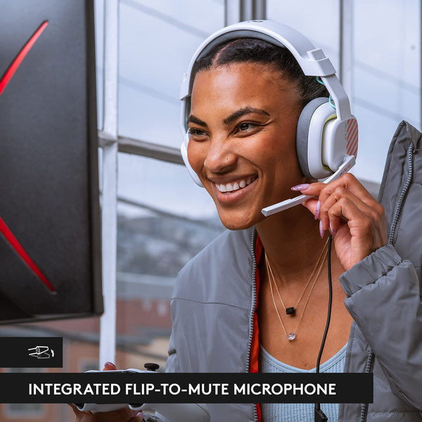 ASTRO A10 Gaming Headset Gen 2 Wired Headset, Over-ear Gaming Headphones, Lightweight & damage resistant, Flip-to-mute microphone, 32 mm drivers, Compatible with PS5, PS4, Nintendo Switch, PC - Black