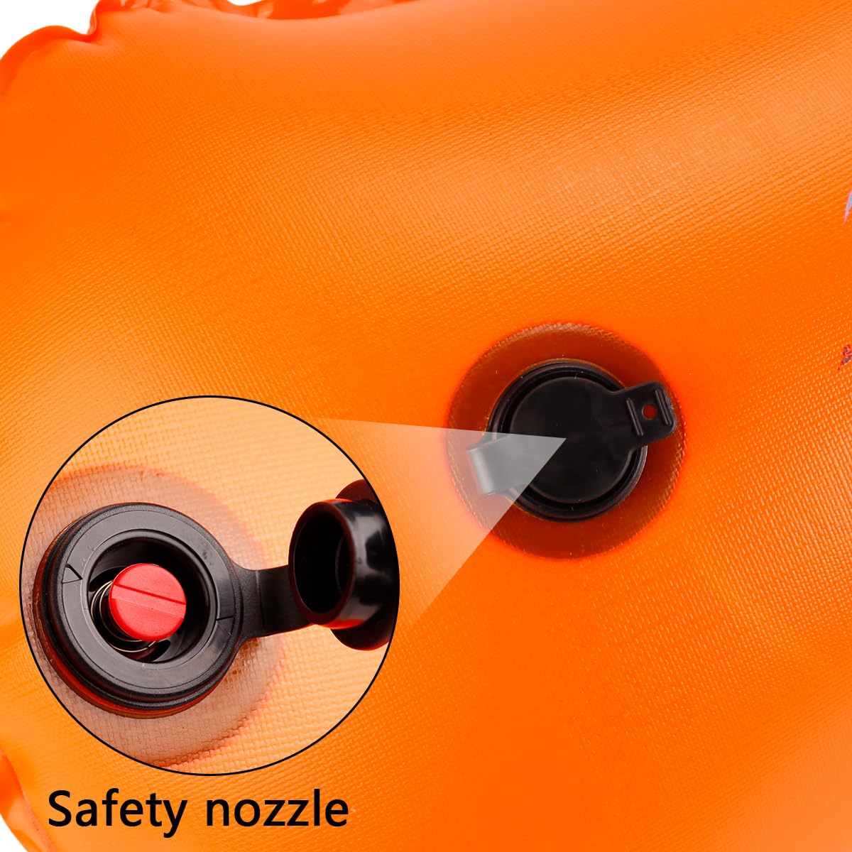 WholeFire 20L Swim Buoy Waterproof Inflatable Dry Bag Swim Safety Float for Water Sports, Open Water Swimmers, Triathletes, Kayakers and Snorkelers