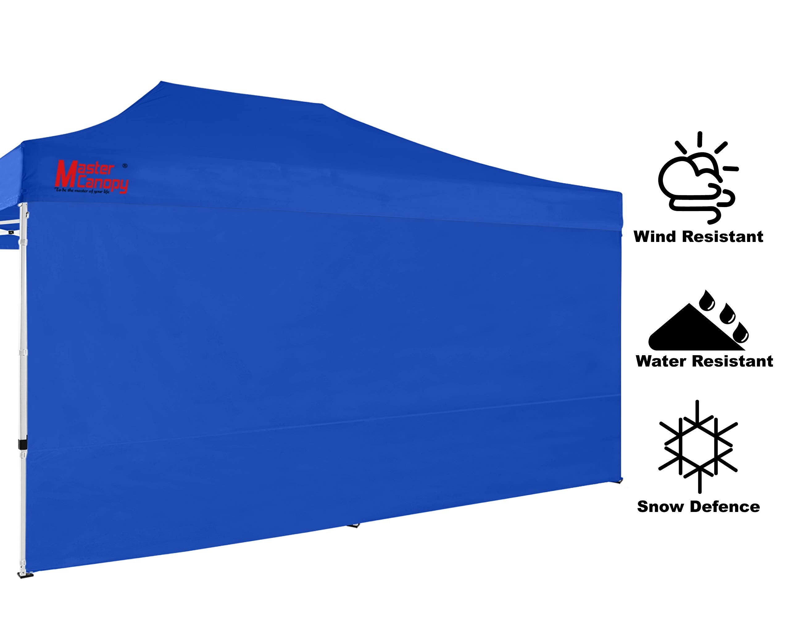 MASTERCANOPY Instant Gazebo Sidewall Panels Sunwall for 3x3M Pop Up Gazebo,1 Piece,Black