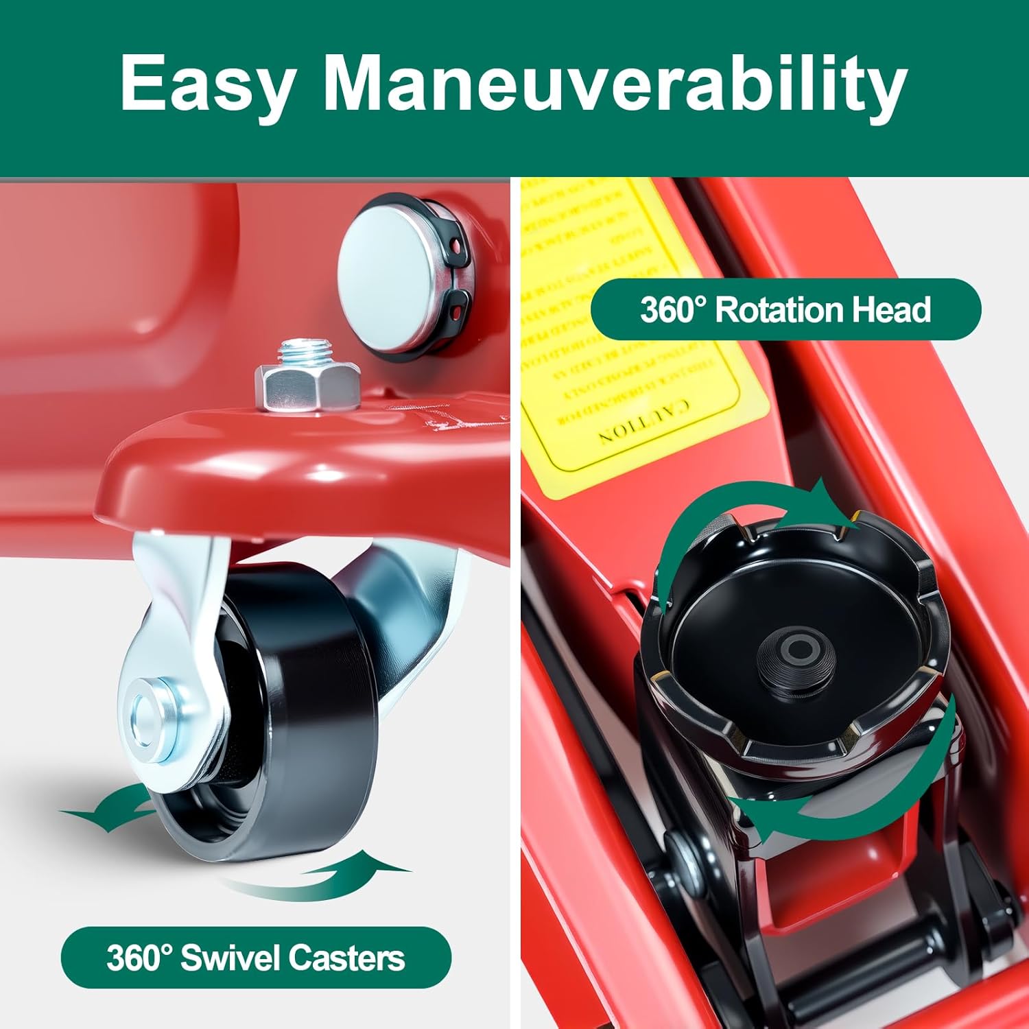 HYCHIKA Steel Racing Trolley Jack, with Hydraulic Piston Quick Lift Pump, 3 Ton (6,600 lb) Capacity, Lifting Range 5.3-18 inch