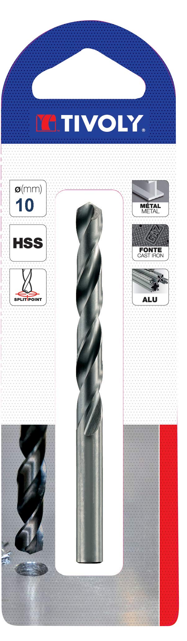 Tivoly 11436720300 TX Metal Drill Bit Diameter 3.0 mm Pack of 2