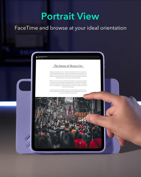 ESR for iPad Pro 12.9 Case (6th/5th Generation, 2022/2021), Removable Magnetic Cover, Adjustable Portrait/Landscape Stand with Raised Display View, 9 Standing Angles, Shift Series, Black