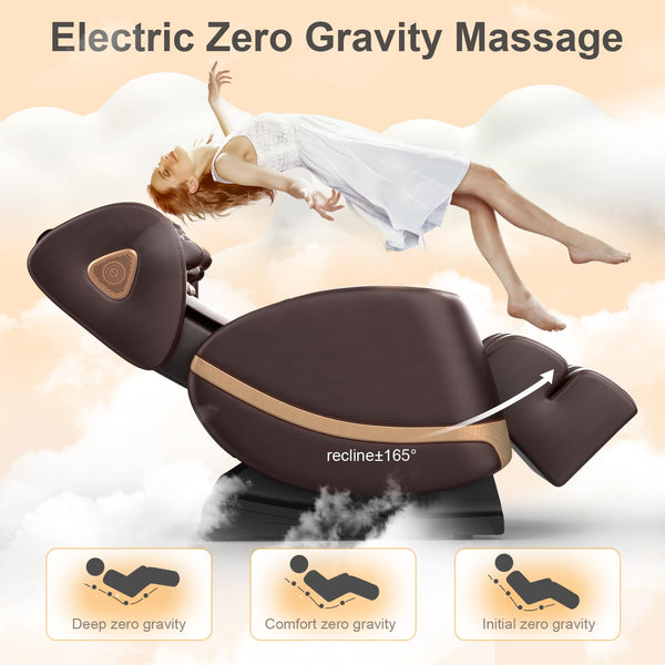 2025 Upgrade Massage Chair, Full Body Massage Chair with 10 Fix Points, Heating, Foot Massage, Auto Modes, Bluetooth Speaker, Touch Screen Controller, Zero Gravity Home Office