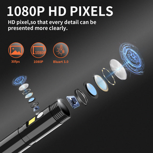 Daxiongmao Borescope, Endoscope Camera with Light, 1080P HD Inspection Camera, Borescope Camera with Light, IP67 Waterproof Camera, 16.5ft Flexible Endoscope Camera, Gadgets for Men (4.3”)
