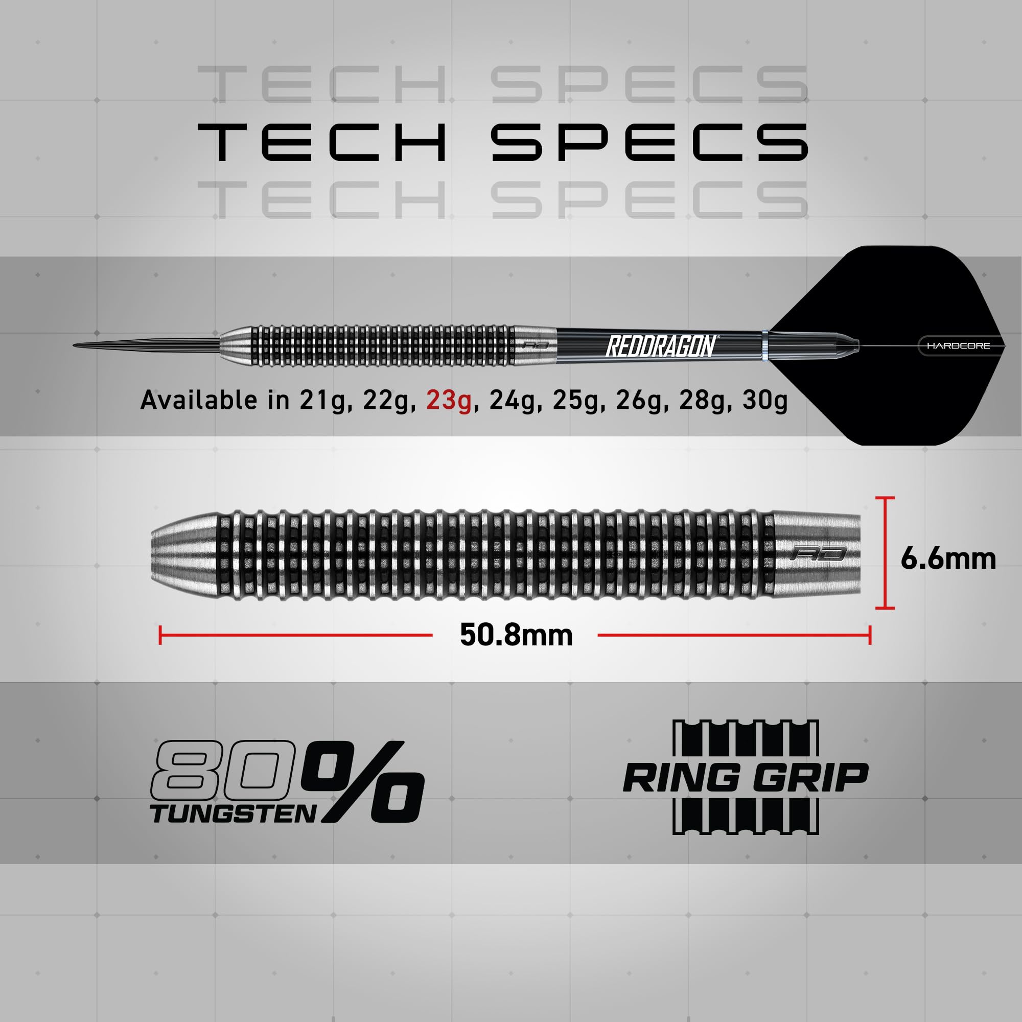 RED DRAGON Pegasus Professional Tungsten Steeltip Darts Set Available in 21, 23, 24, 25, 26, 28, 30 Gram with Flights, Stems (Shafts) and Wallet