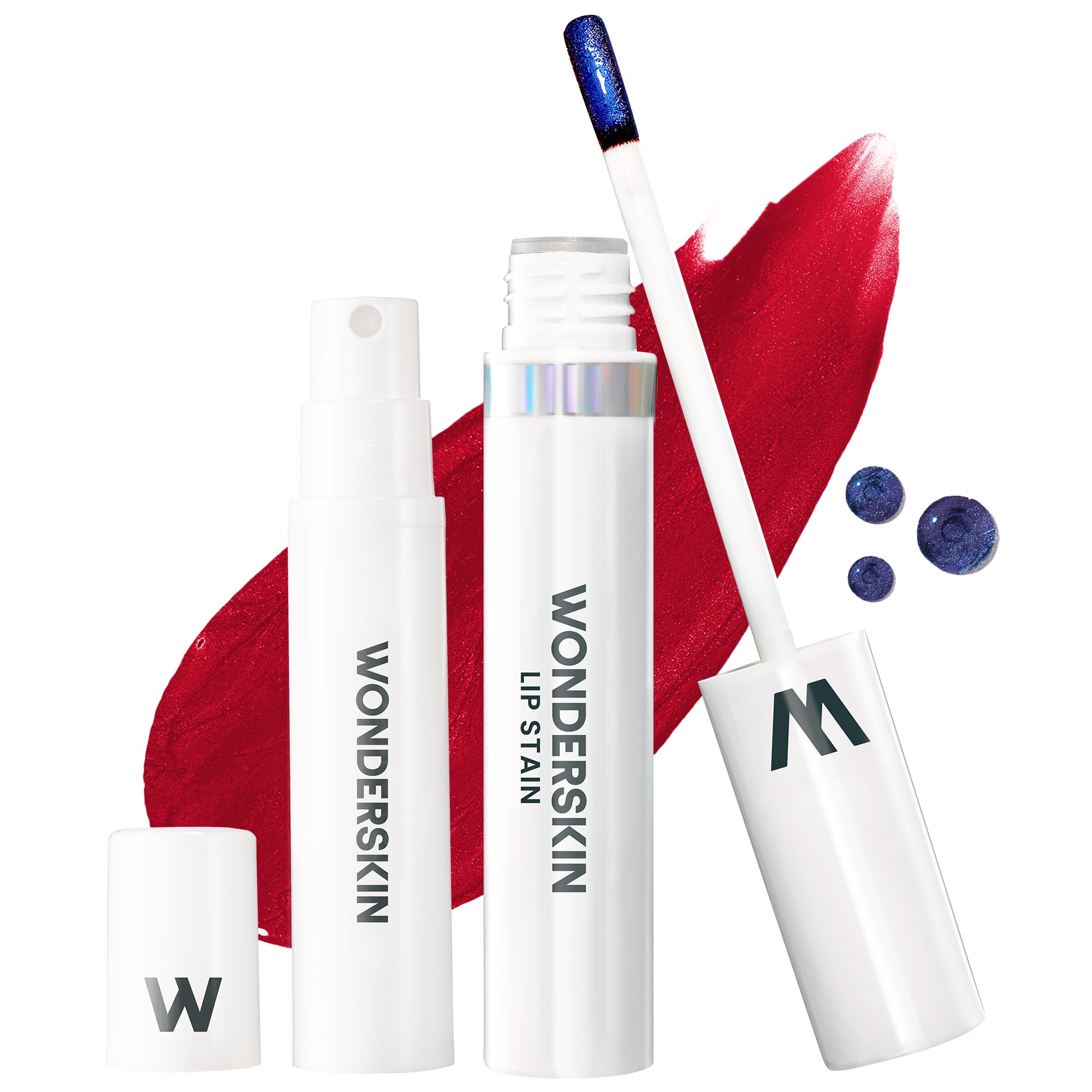 Wonderskin Wonder Blading All Day Lip Stain Peel Off Masque and Reveal Kit - Long Lasting, Waterproof Nude Lip Tint, Transfer Proof Natural Makeup Stain Kit (Whimsical)
