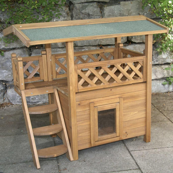 Kerbl Cat House Lodge, 77 x 50 x 73 cm, Brown