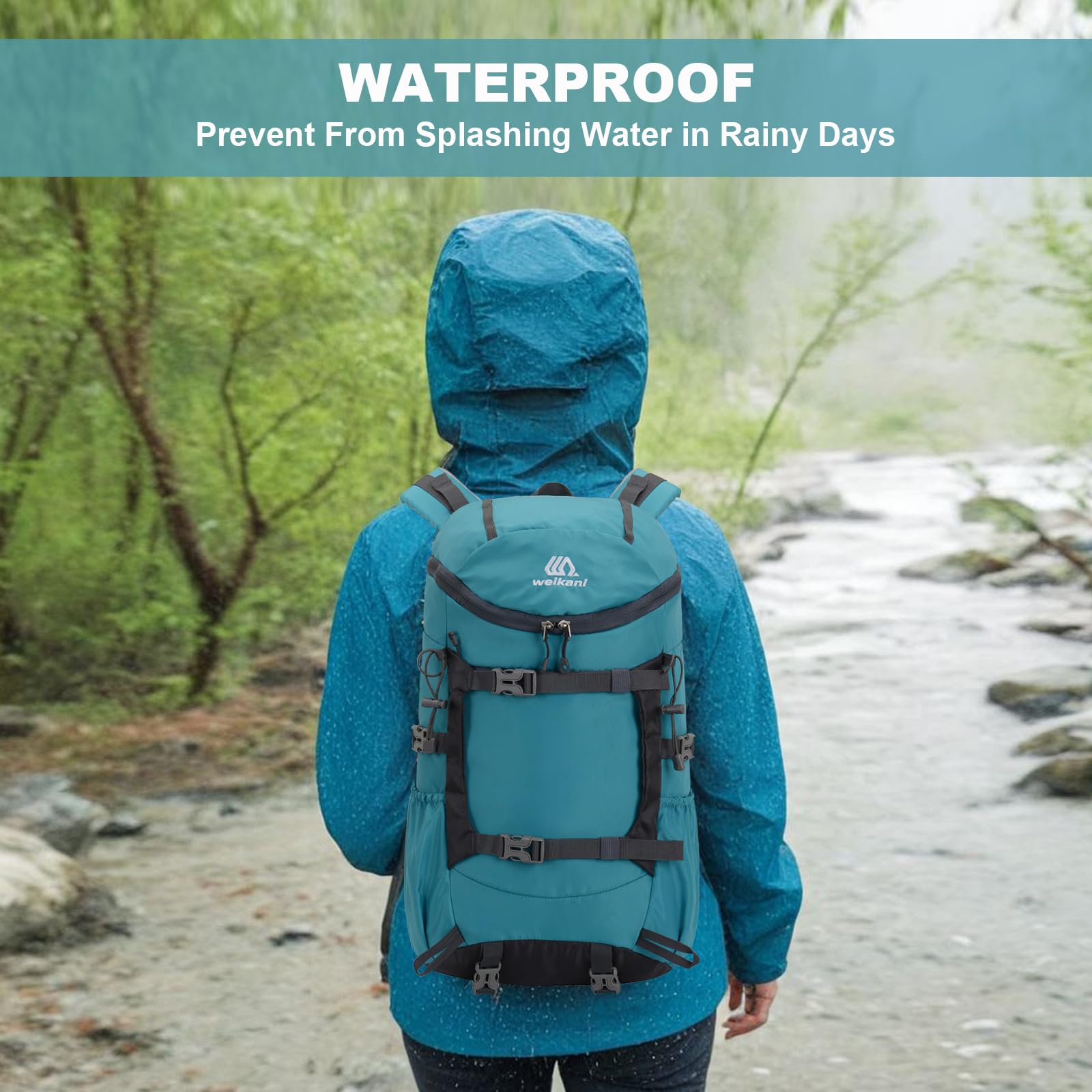 jianyana Hiking Backpack Waterproof 30L Foldable Rucksack Lightweight Camping Bag skiing climb mountains Camping Trekking Hiking Walking Cycling Climbing Outdoor Sports for Women Men