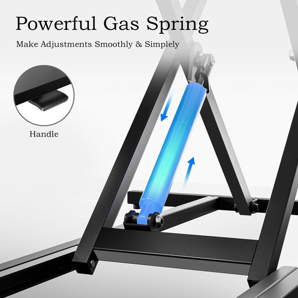 ERGOMAKER Height Adjustable Standing Desk Converter - 101cm (40 Inch) Wide Platform Tabletop Workstation - Quick Sit to Stand Desk Riser for Dual Monitors White