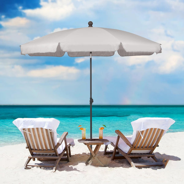 Sekey 2m Garden Parasol with Umbrella Cover - Adjustable and Portable Patio Umbrella for Beach, Garden, Pool, and Patio - UPF 50+ Sun Protection