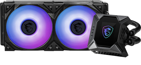 MSI MAG CORELIQUID 360R V2 AIO CPU Liquid Cooler - Rotatable ARGB Blockhead, Integrated Radiator Pump, Split-Flow Water Cooling, Evaporation-Proof Tubing, Easy to Install - AMD & Intel Compatible