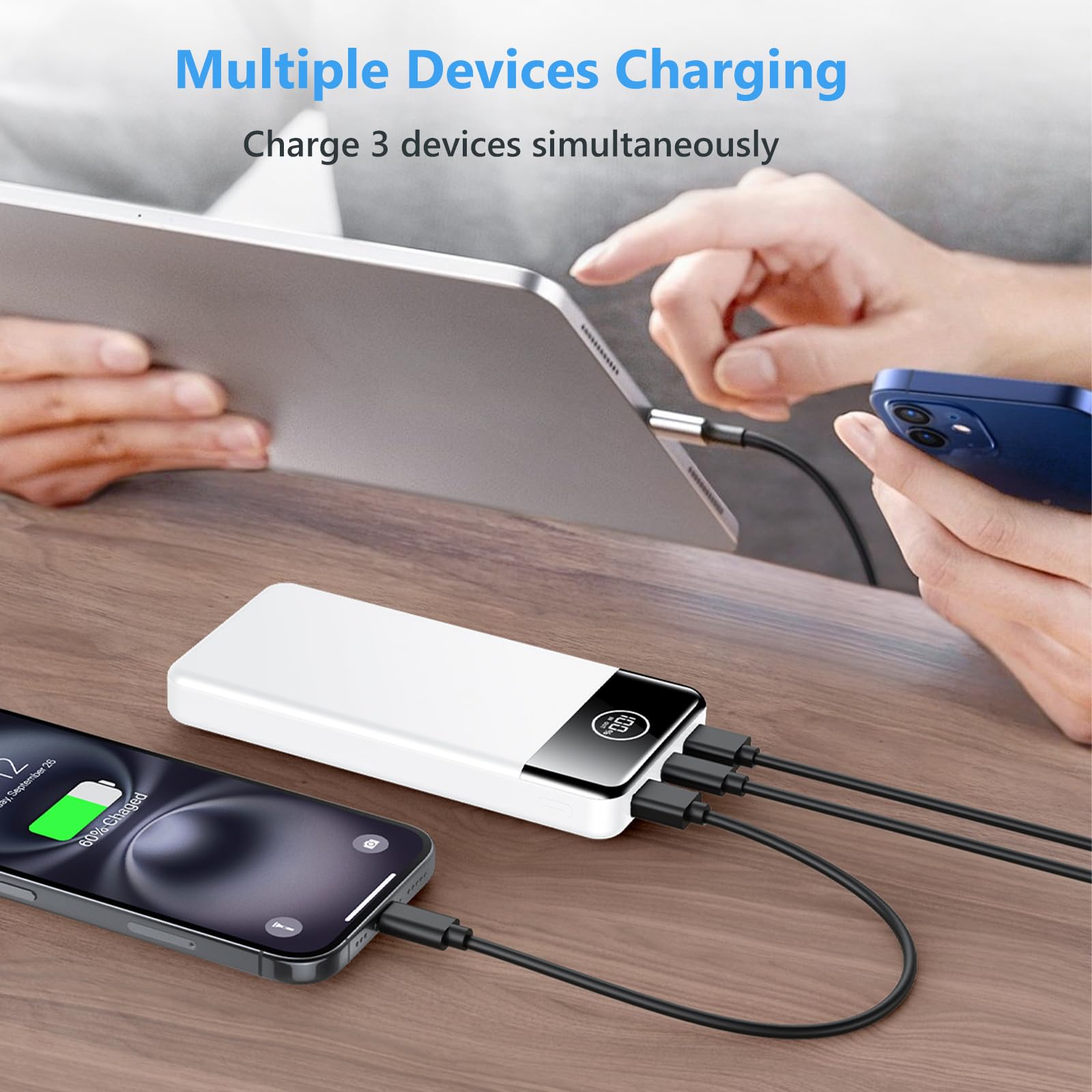 Power Bank Fast Charging 26800mAh, Portable Charger PD22.5W, PD3.0 QC4.0 USB-C/USB-A Output, Phone Battery Pack for iPhone 16 15 14 13 Plus Pro Max Mini, Glaxy