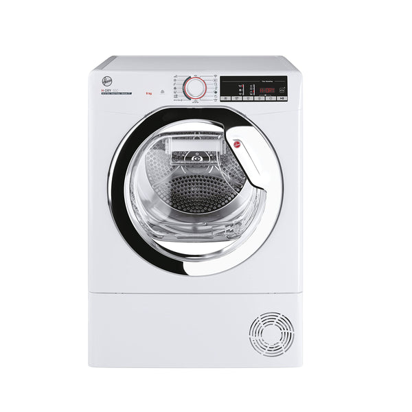 Hoover H-DRY 500 Heat Pump Tumble Dryer, 9 Kg, Class A++, Wi-Fi + Bluetooth, Four Drying Levels, Eco-Power Inverter Motor, Advanced Care, White, 59.6x60.4x85 cm - NDE H9A2TCE-80