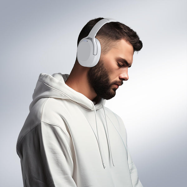 Rebocico Active Noise Cancelling Headphones, Wireless Bluetooth Over-Ear Headphone with Microphone,120H Playtime, Foldable Overhead Headphones with Deep Bass, Fast Charging for Home Travel Office