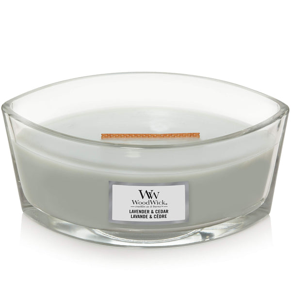 WoodWick Ellipse Scented Candle with Crackling Wick | Lavender & Cedar | Up to 50 Hours Burn Time