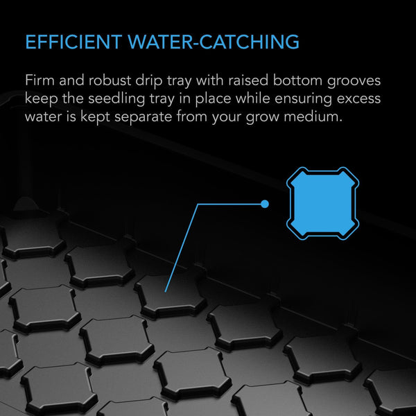 AC Infinity Humidity Dome, Germination Kit with Large Glossy Finish Clear Dome, Sturdy Drip Tray, and 6x12 Cell Seedling Tray, for Seed Starting,