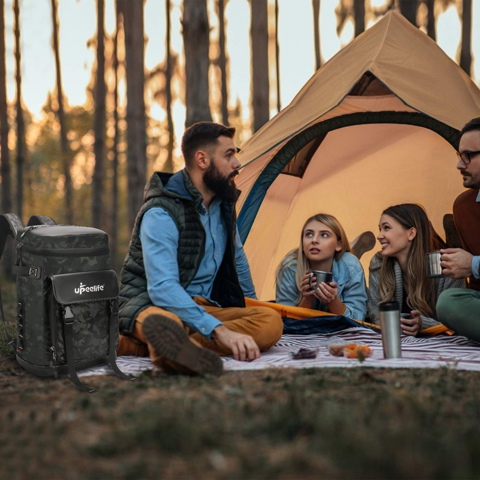 Upeelife Insulated Backpack Cooler Picnic Backpack, Cool Bag Rucksack Cooler Backpack