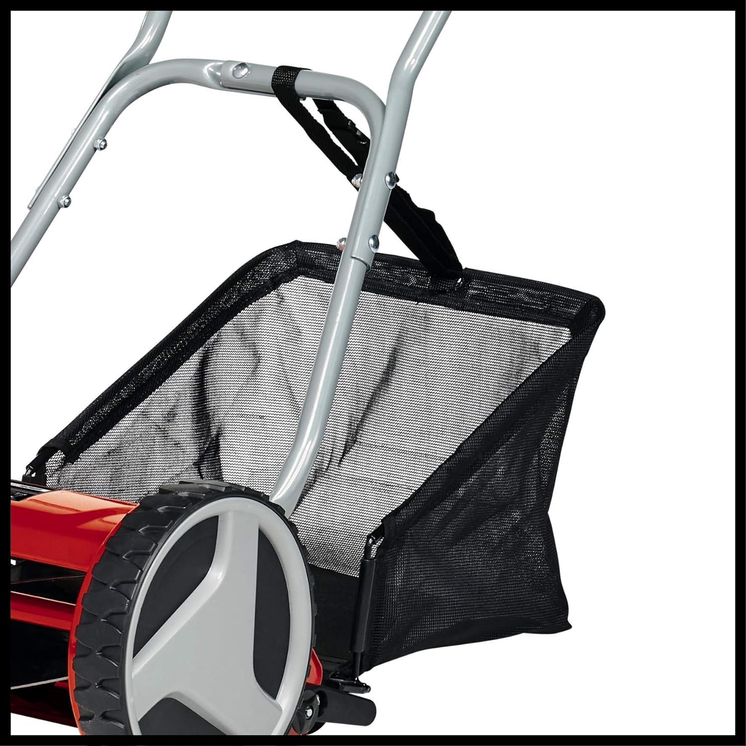 Einhell GC-HM 300 Hand Push Lawnmower -- Manual Lawn-Mower With 30cm Cutting Width, 16L Grass Box, 4 Cutting Height Levels -- Walk-Behind Lawn Mower For Small Gardens, Red & Black