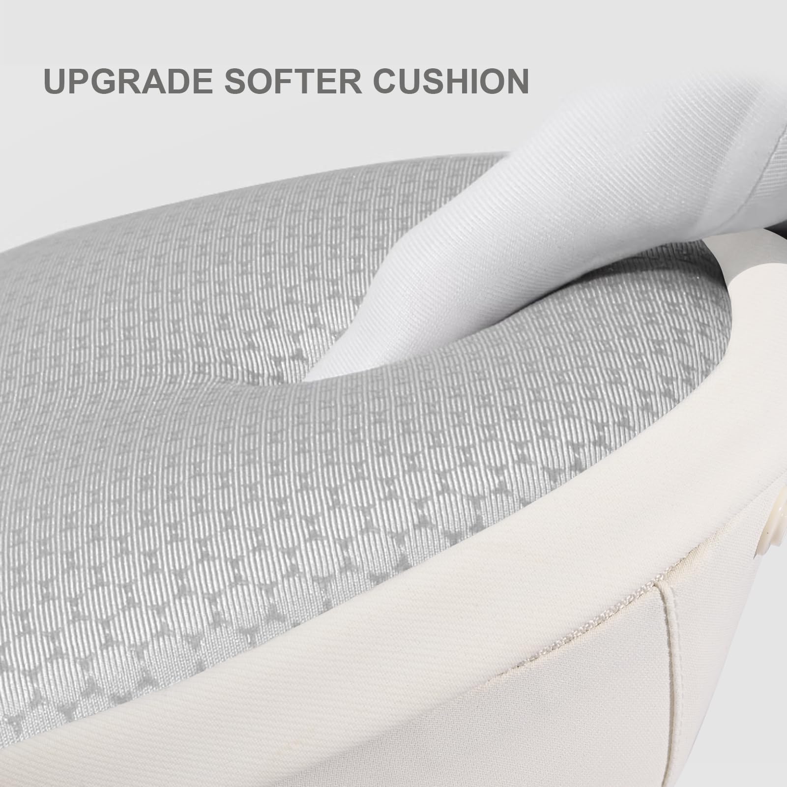 Bebamour Baby Carrier Newborn to Toddler Baby Carrier Hipseat 0-36Months with Head Hood, 3 PCS Teething Pads, Waist Extender, Grey