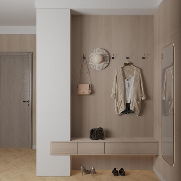 JSEVEM 40CM×3M Air Guide Design Extra Thick Beige Light Brown Wood Wallpaper Peel and Stick Waterproof Brown Wood Contact Paper Vinyl Self Adhesive Matte Textured Furniture Sticker for Kitchen Cabinet