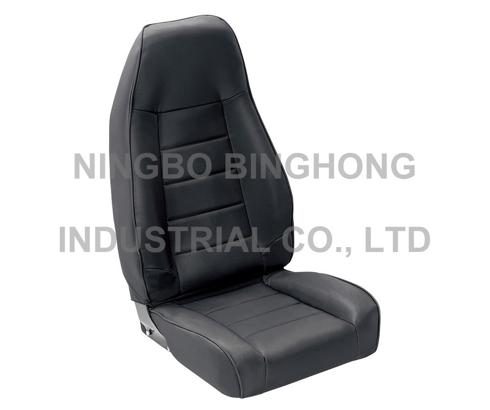 BINGHONG SINGLE / INDIVIDUAL (x1) JSXL-05 Jeep Wrangler Universal Bucket Seat Black Synthetic Leather