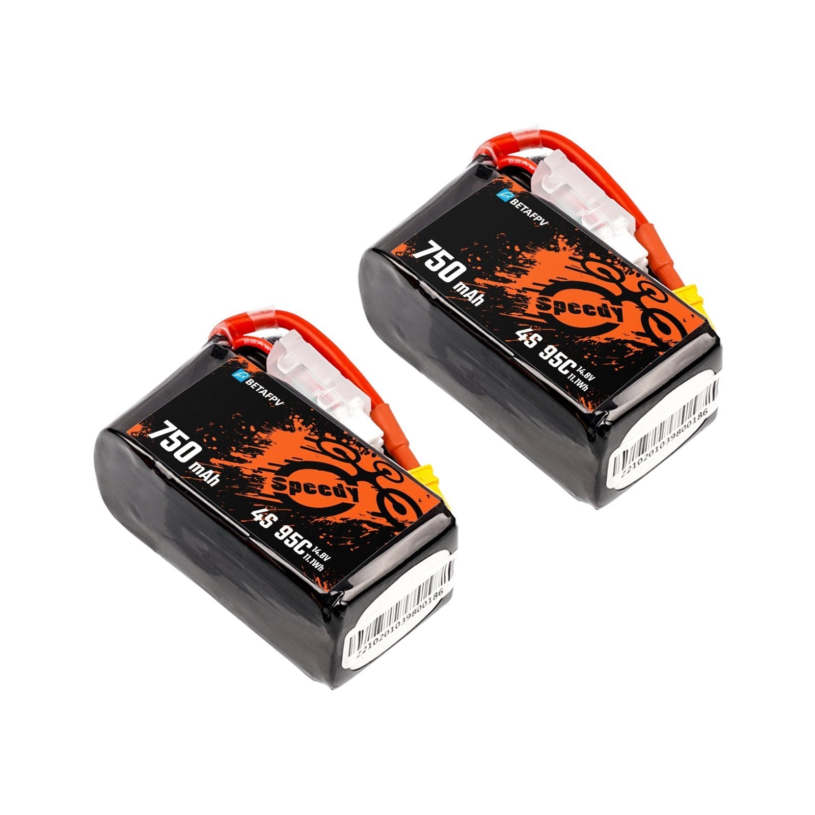 BetaFPV 750mAh 4S 95C Lipo Battery (2PCS)